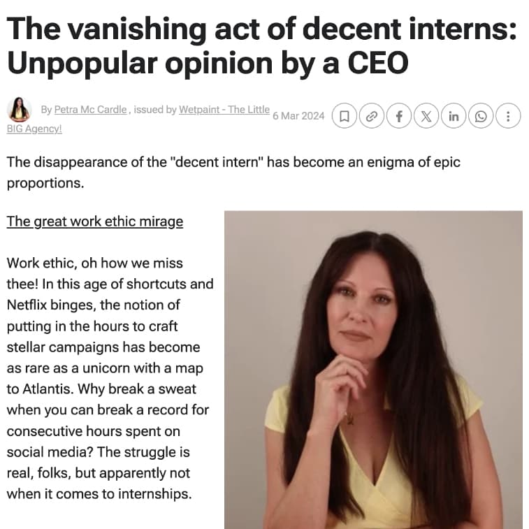 The Vanishing Act Of Decent Interns: Unpopular Opinion By A CEO