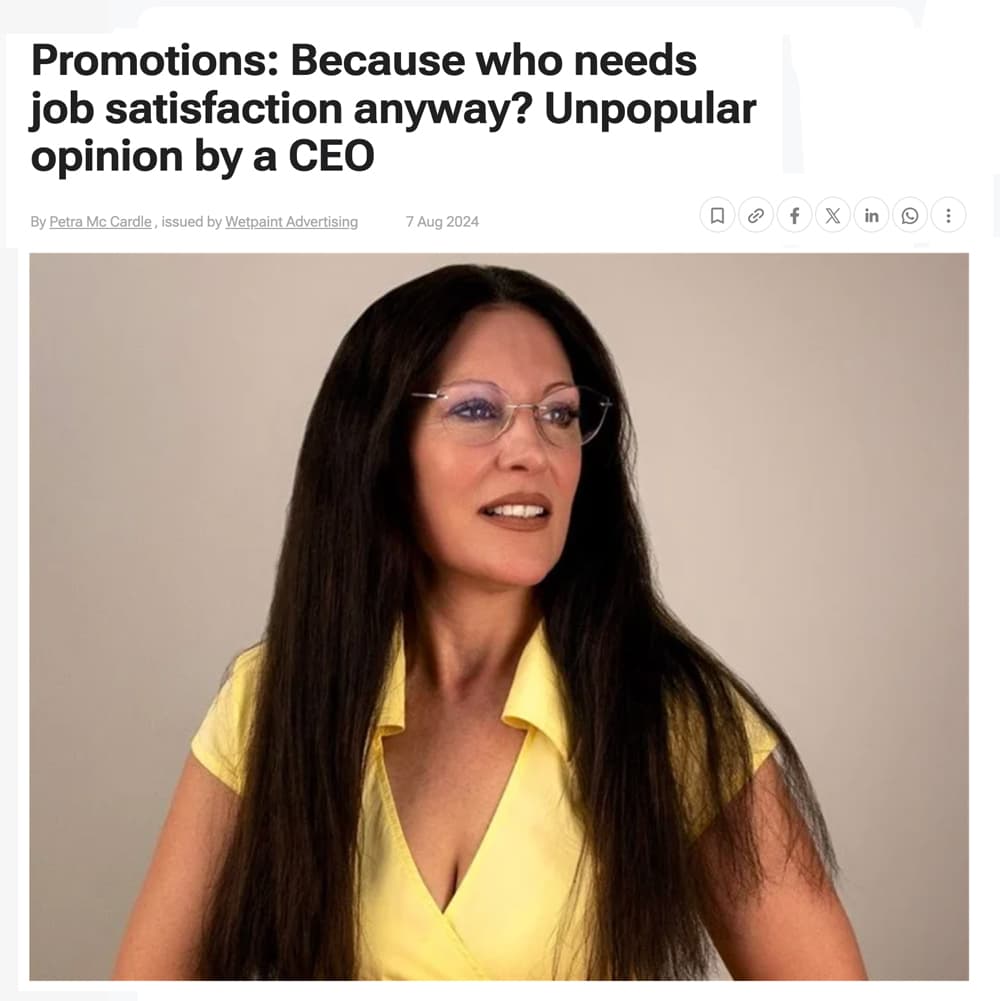 Promotions: Because Who Needs Job Satisfaction Anyway? Unpopular Opinion by a CEO