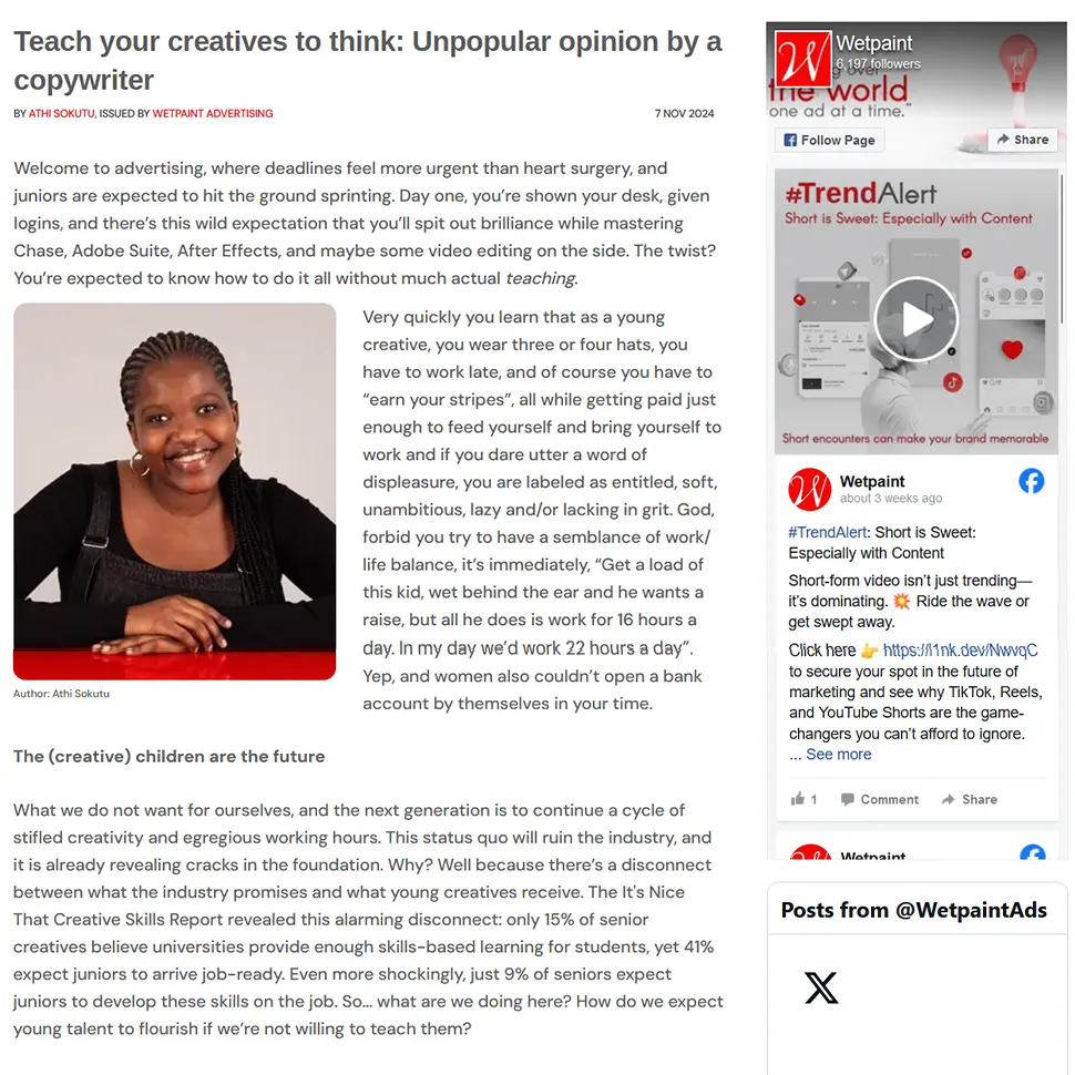 Teach Your Creatives to Think: Unpopular Opinion by a Copywriter
