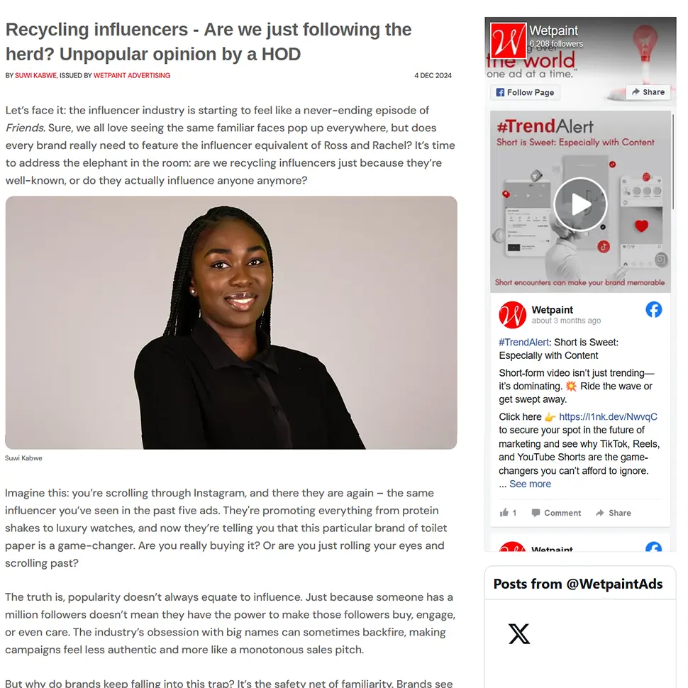Recycling influencers – Are we just following the herd? Unpopular opinion by a HOD