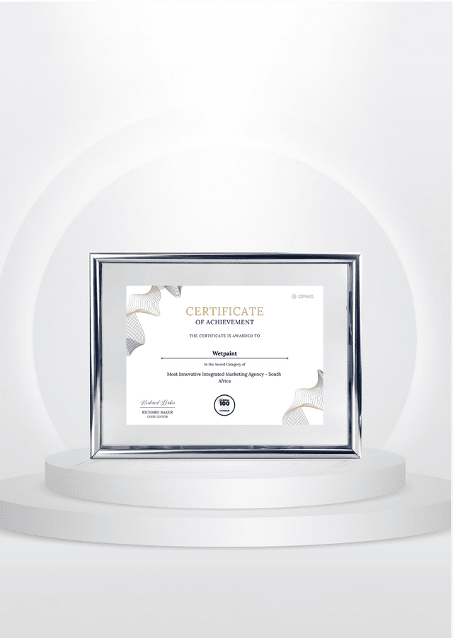 Global 100 award badge