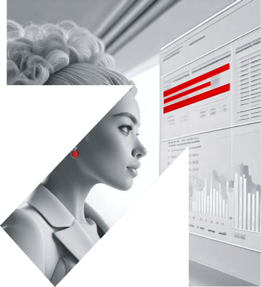 Professional reviewing business data